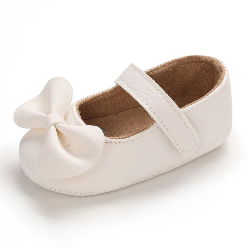 Chaussures Princesse Bébé Fille – Semelle Antidérapante, Dentelle & Nœud, 0-18 Mois