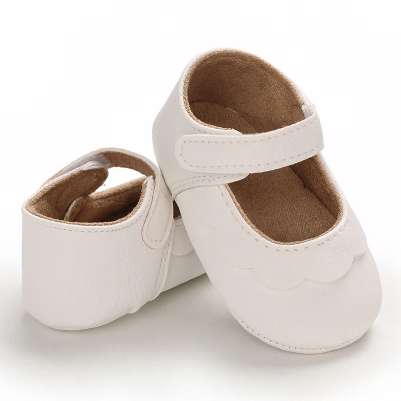 Chaussures Princesse Bébé Fille – Semelle Antidérapante, Dentelle & Nœud, 0-18 Mois