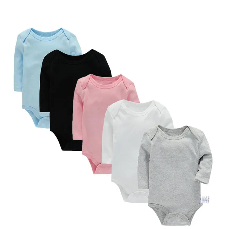 Body Bébé Coton Manches Longues – Unisexe, 3-24 Mois, Toutes Saisons