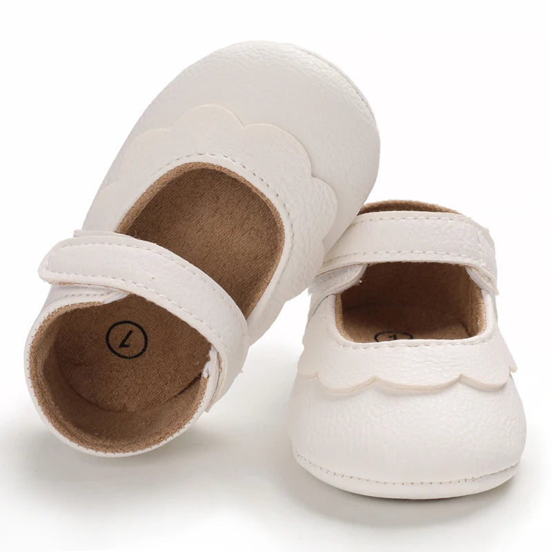 Chaussures Princesse Bébé Fille – Semelle Antidérapante, Dentelle & Nœud, 0-18 Mois