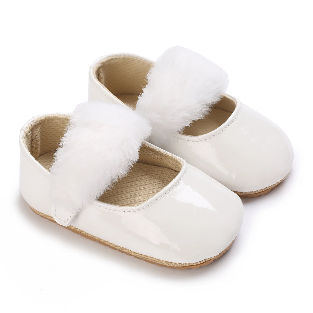 Chaussures Princesse Bébé Fille – Semelle Antidérapante, Dentelle & Nœud, 0-18 Mois