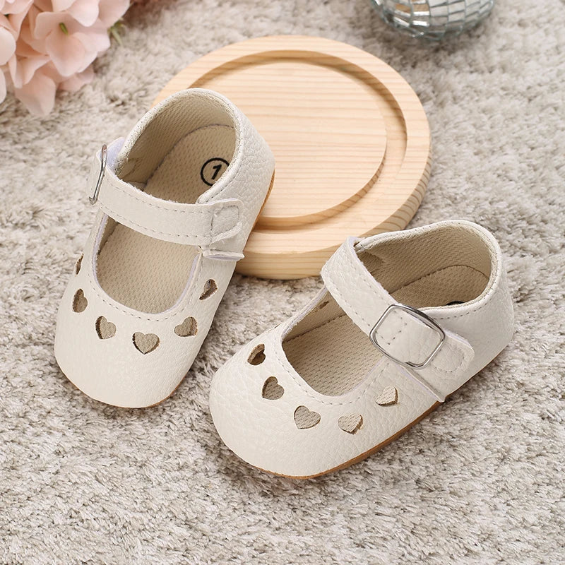 Chaussures Princesse Bébé Fille – Semelle Antidérapante, Dentelle & Nœud, 0-18 Mois