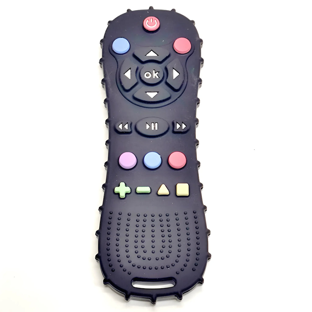Anneau de Dentition Silicone Bébé – Télécommande Anti-Mordillage, Sans BPA