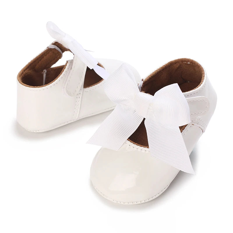 Chaussures Princesse Bébé Fille – Semelle Antidérapante, Dentelle & Nœud, 0-18 Mois