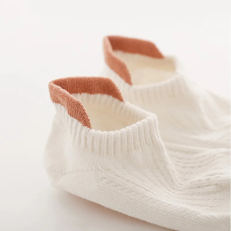 Chaussettes Antidérapantes Enfant – Lot de 6 Paires, Coton, Unisexe, 0-5 Ans