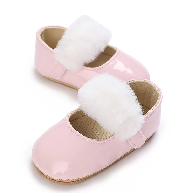 Chaussures Princesse Bébé Fille – Semelle Antidérapante, Dentelle & Nœud, 0-18 Mois