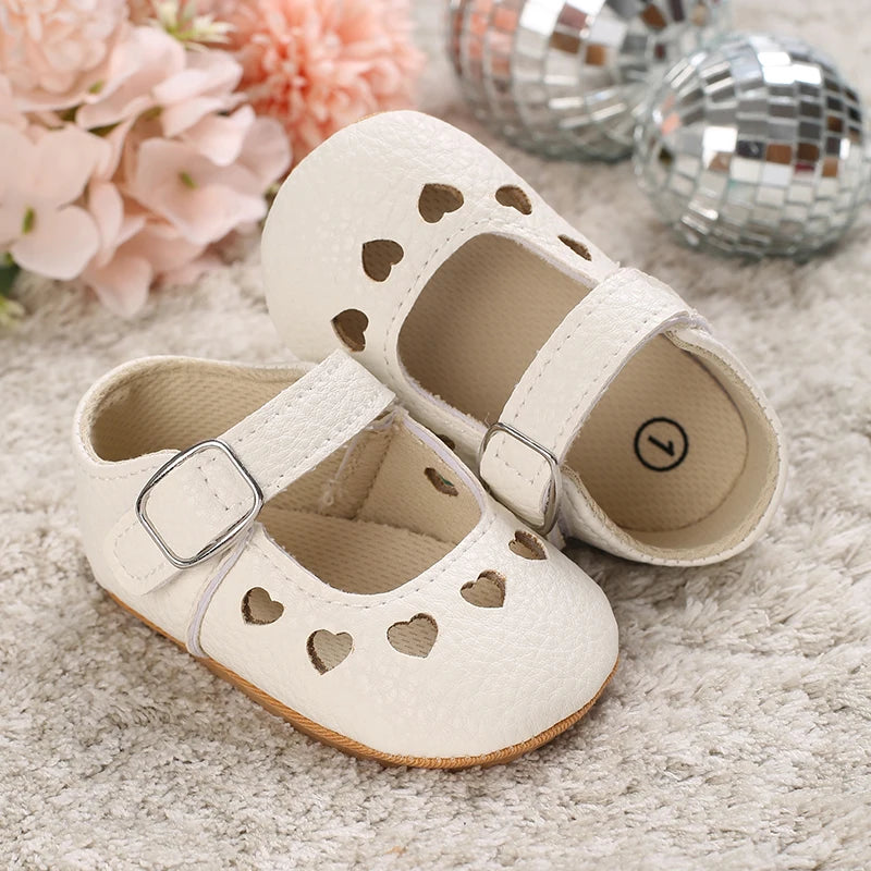Chaussures Princesse Bébé Fille – Semelle Antidérapante, Dentelle & Nœud, 0-18 Mois