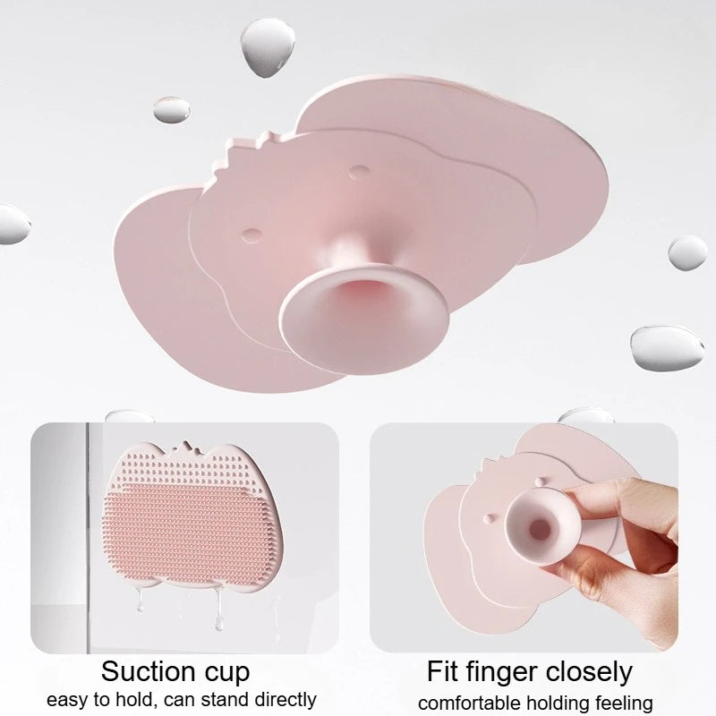 Brosse de Bain Bébé en Silicone – Peigne Massant Cuir Chevelu Nouveau-Né