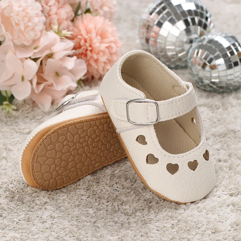 Chaussures Princesse Bébé Fille – Semelle Antidérapante, Dentelle & Nœud, 0-18 Mois