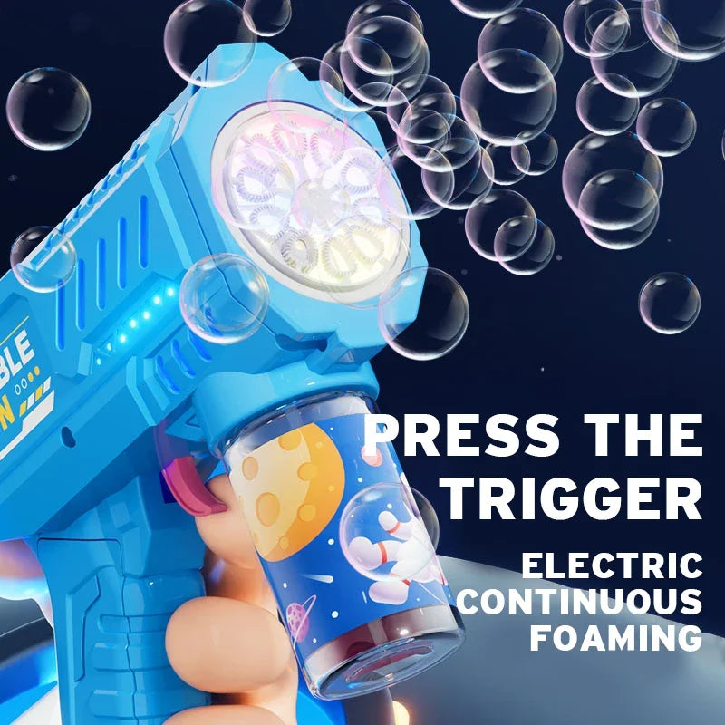 Pistolet à Bulles Automatique 🚀 – Jouet Extérieur Magique pour Enfants