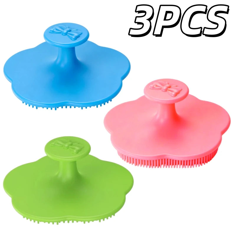 Brosse de Bain Bébé en Silicone – Peigne Massant Cuir Chevelu Nouveau-Né
