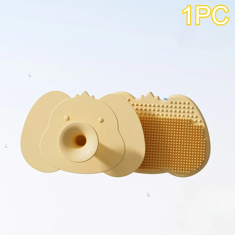 Brosse de Bain Bébé en Silicone – Peigne Massant Cuir Chevelu Nouveau-Né