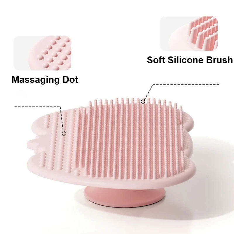 Brosse de Bain Bébé en Silicone – Peigne Massant Cuir Chevelu Nouveau-Né