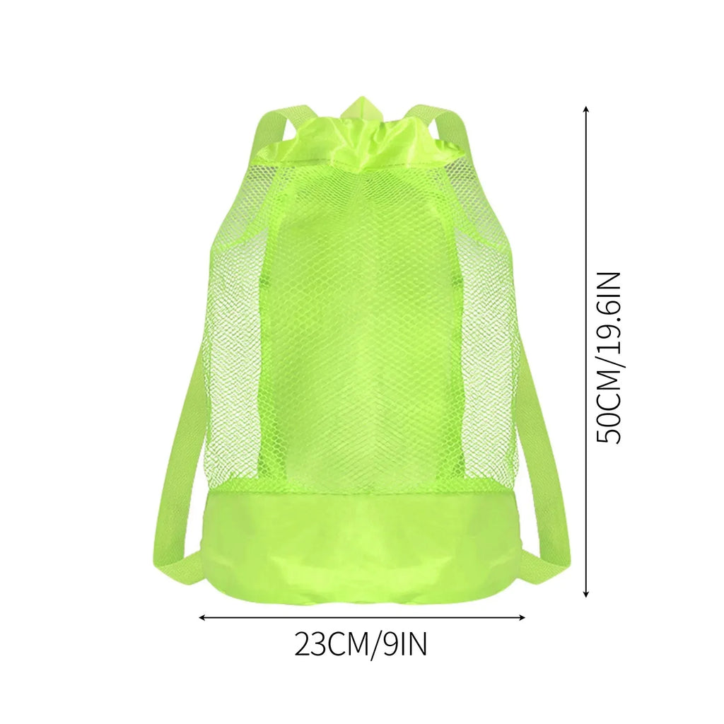 Sac de Plage Filet Enfant – Grand Format, Anti-Sable, Cordon de Serrage