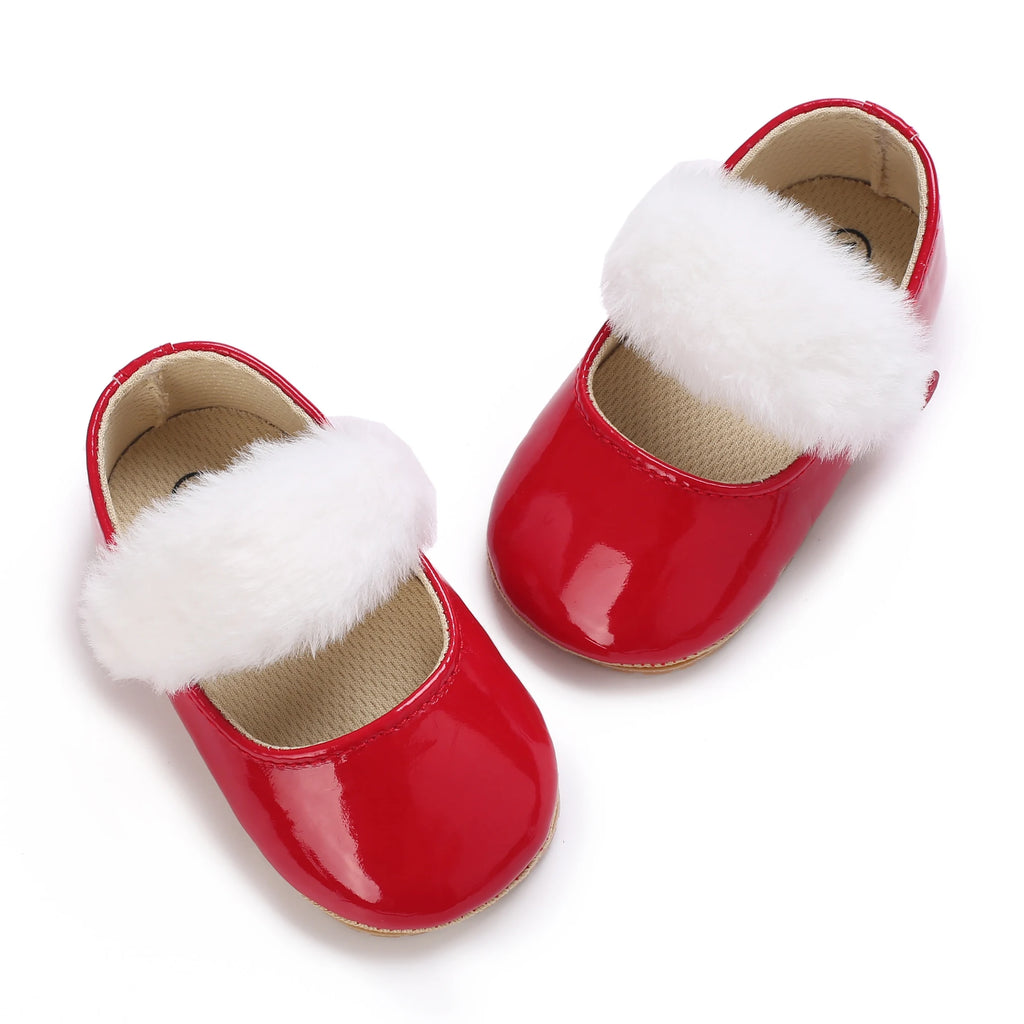 Chaussures Princesse Bébé Fille – Semelle Antidérapante, Dentelle & Nœud, 0-18 Mois