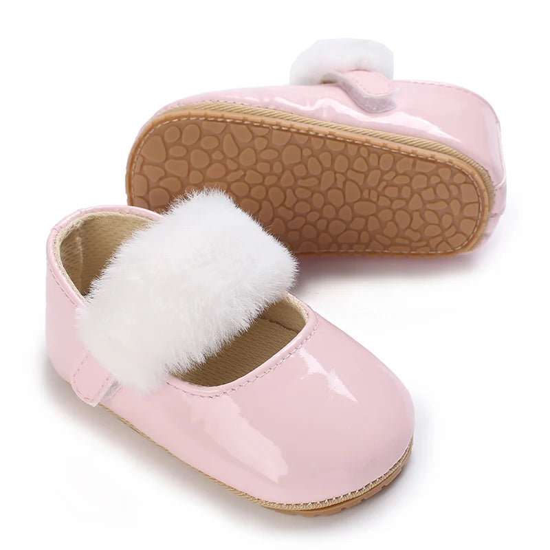 Chaussures Princesse Bébé Fille – Semelle Antidérapante, Dentelle & Nœud, 0-18 Mois