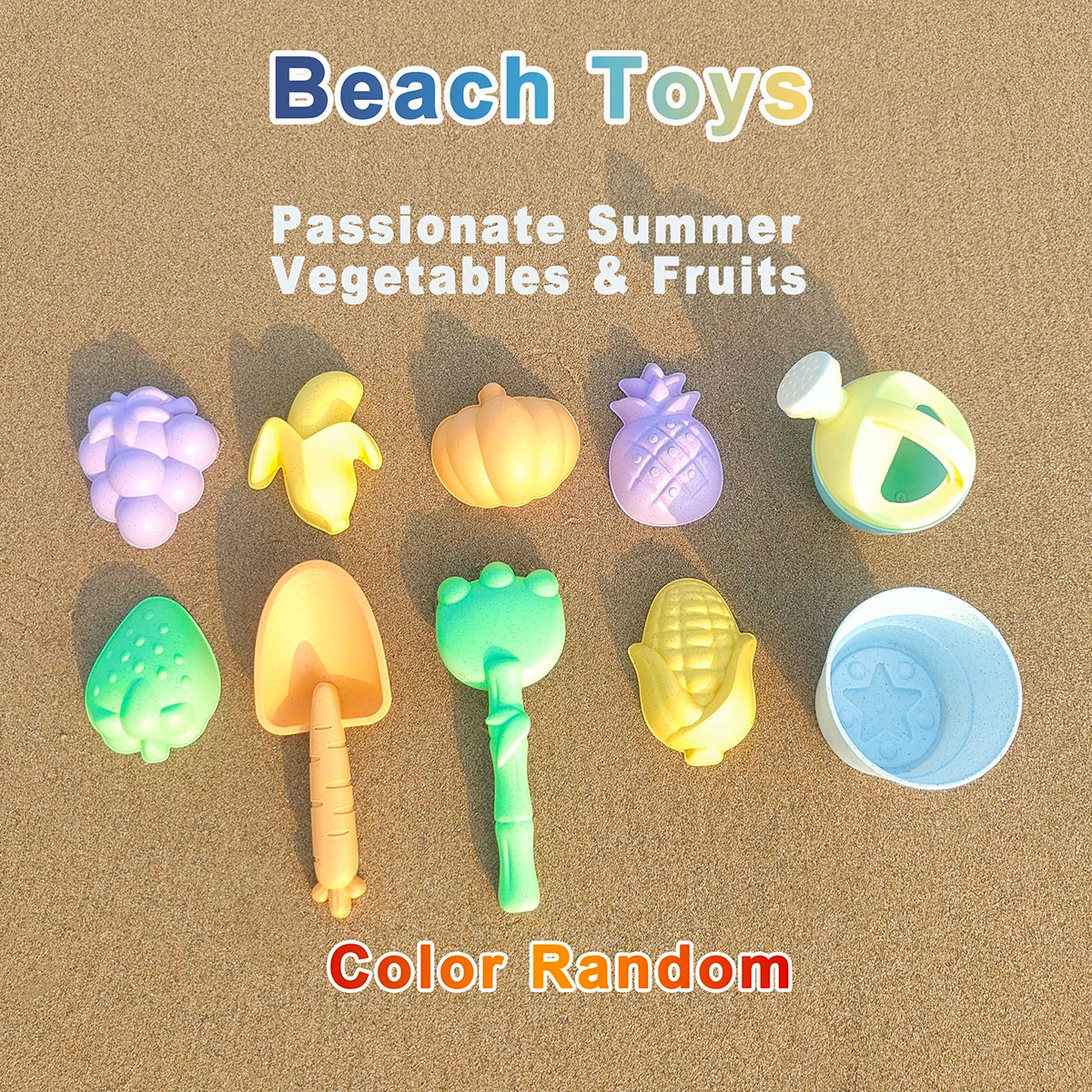 Set de Jouets de Plage Fruits – Seau, Pelle & Arrosoir pour Enfants