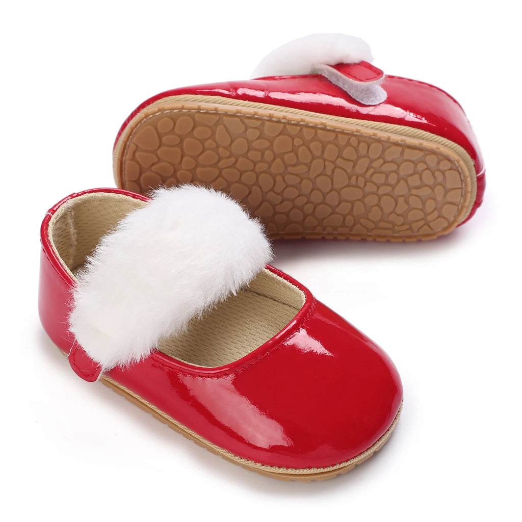 Chaussures Princesse Bébé Fille – Semelle Antidérapante, Dentelle & Nœud, 0-18 Mois