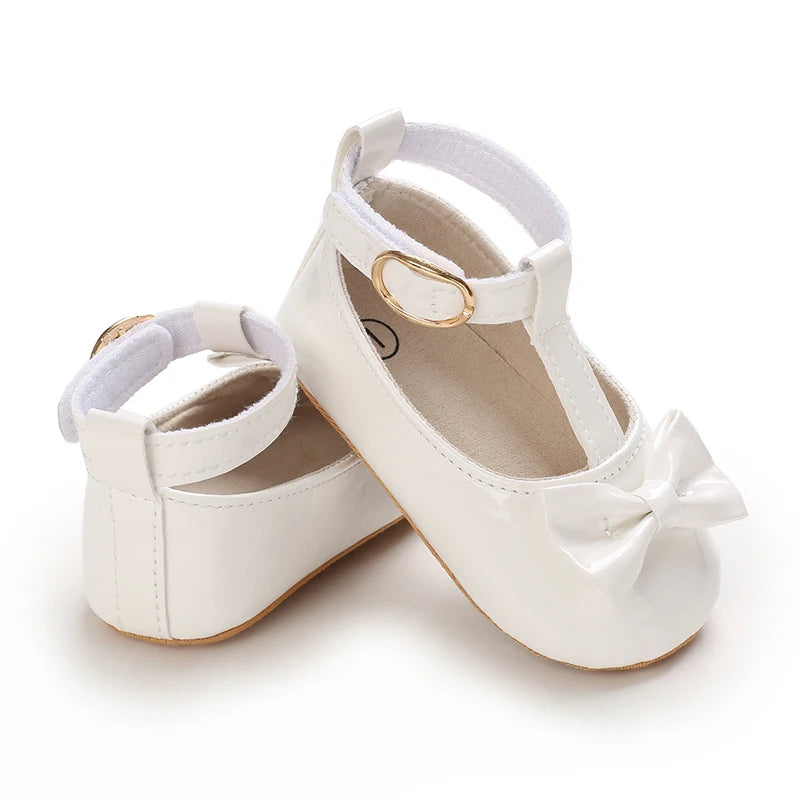 Chaussures Princesse Bébé Fille – Semelle Antidérapante, Dentelle & Nœud, 0-18 Mois