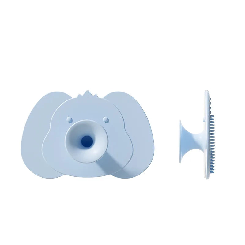 Brosse de Bain Bébé en Silicone – Peigne Massant Cuir Chevelu Nouveau-Né