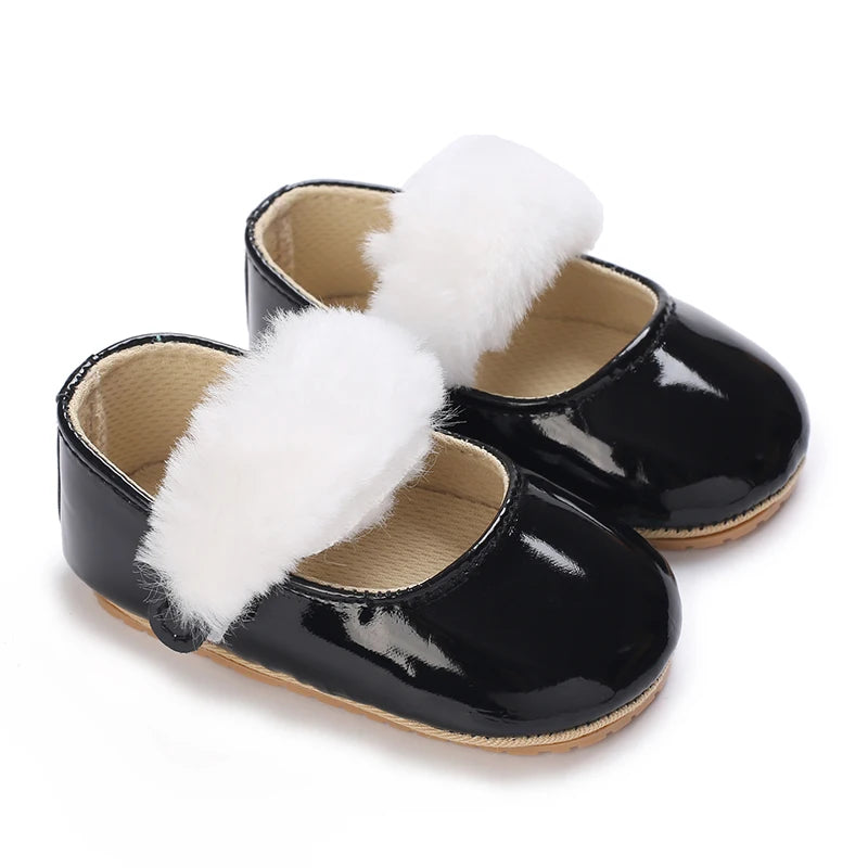 Chaussures Princesse Bébé Fille – Semelle Antidérapante, Dentelle & Nœud, 0-18 Mois