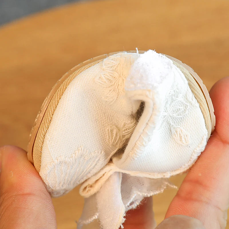 Chaussures Princesse Bébé Fille – Semelle Antidérapante, Dentelle & Nœud, 0-18 Mois