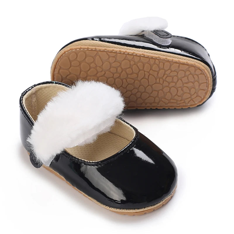 Chaussures Princesse Bébé Fille – Semelle Antidérapante, Dentelle & Nœud, 0-18 Mois