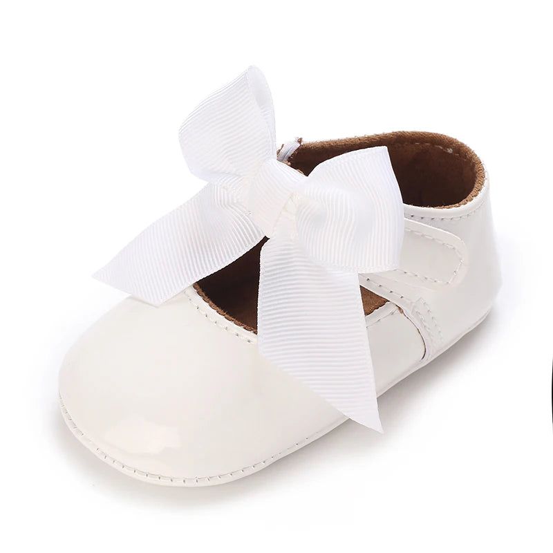 Chaussures Princesse Bébé Fille – Semelle Antidérapante, Dentelle & Nœud, 0-18 Mois