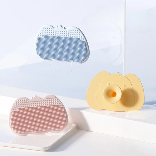 Brosse de Bain Bébé en Silicone – Peigne Massant Cuir Chevelu Nouveau-Né