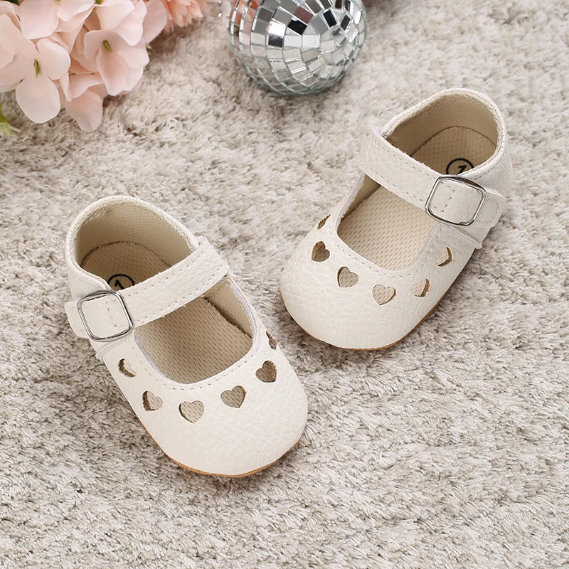 Chaussures Princesse Bébé Fille – Semelle Antidérapante, Dentelle & Nœud, 0-18 Mois
