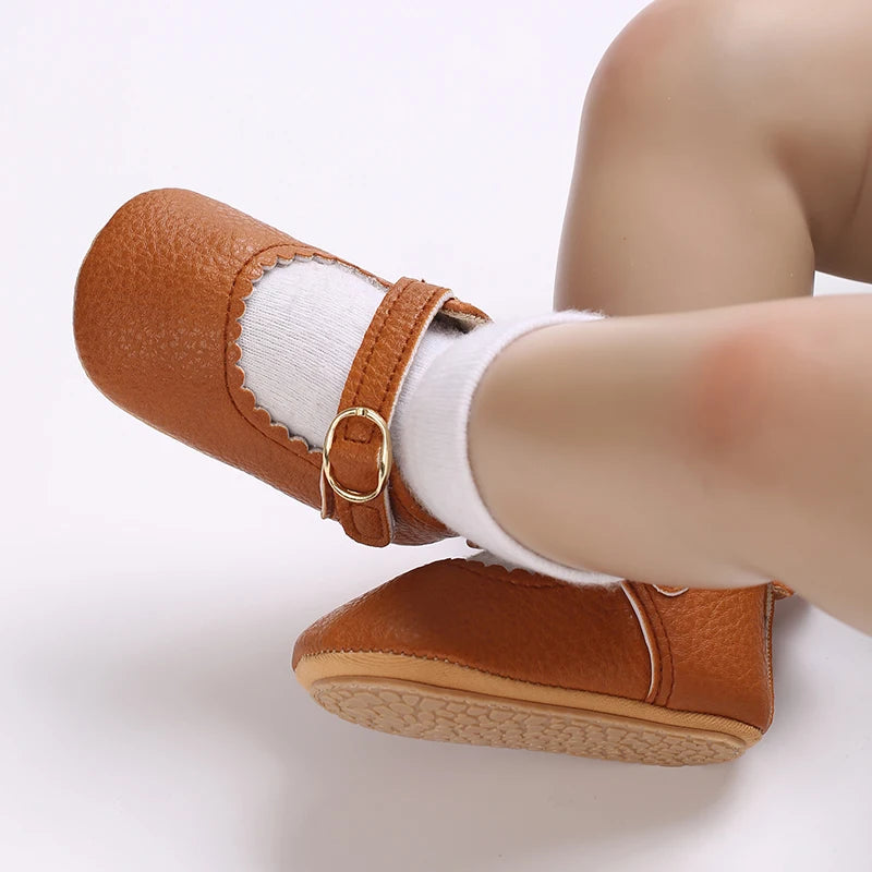 Chaussures Princesse Bébé Fille – Semelle Antidérapante, Dentelle & Nœud, 0-18 Mois