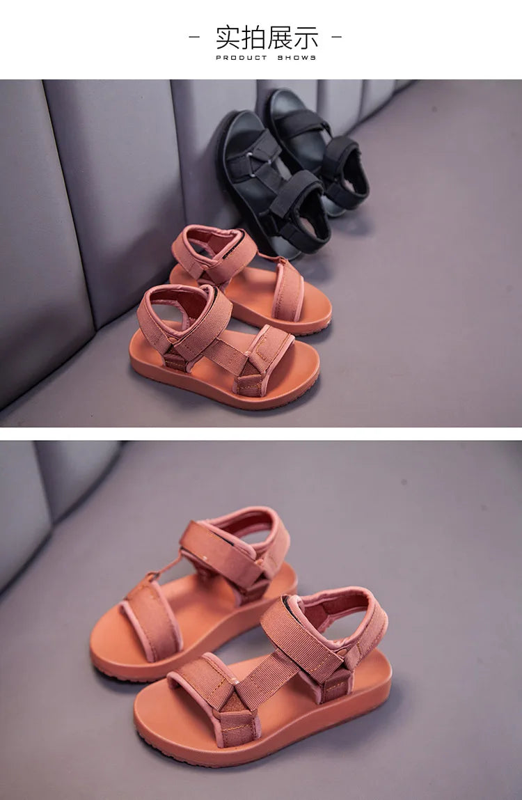 Sandales Sport Enfant Été – Respirantes, Semelle Caoutchouc, Unisexe, T.21-36