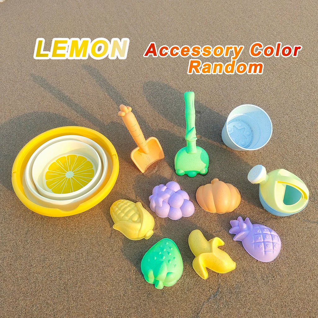 Set de Jouets de Plage Fruits – Seau, Pelle & Arrosoir pour Enfants