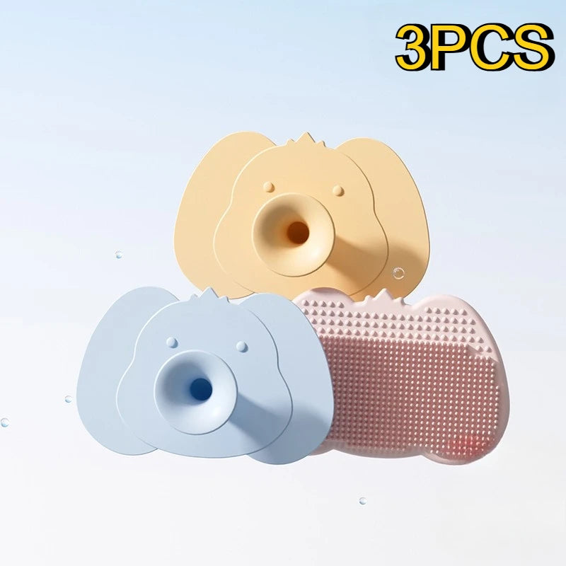 Brosse de Bain Bébé en Silicone – Peigne Massant Cuir Chevelu Nouveau-Né