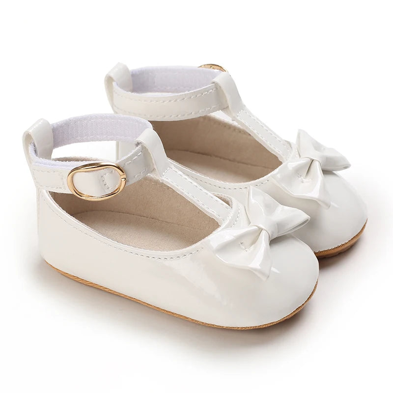 Chaussures Princesse Bébé Fille – Semelle Antidérapante, Dentelle & Nœud, 0-18 Mois