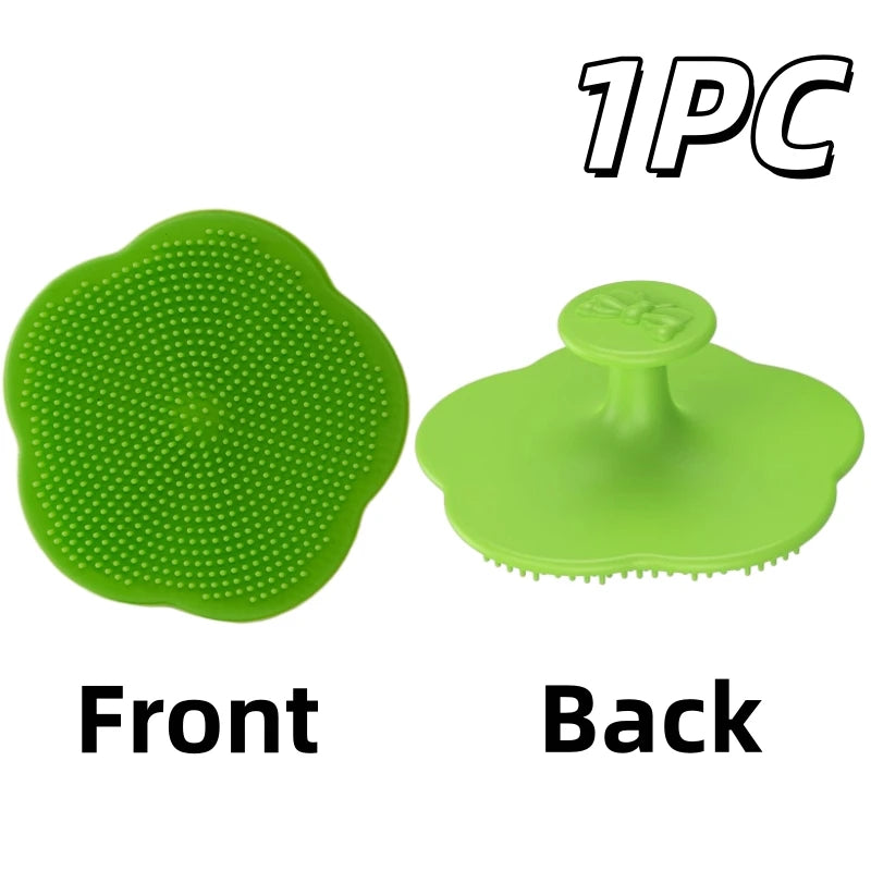 Brosse de Bain Bébé en Silicone – Peigne Massant Cuir Chevelu Nouveau-Né