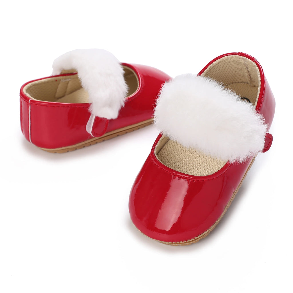 Chaussures Princesse Bébé Fille – Semelle Antidérapante, Dentelle & Nœud, 0-18 Mois