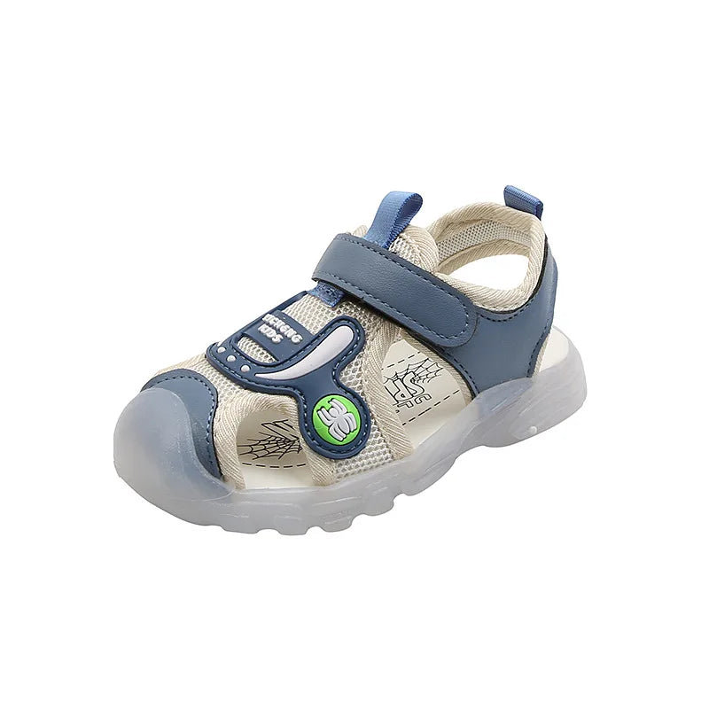 Sandales LED Lumineuses Enfant – Semelle Souple, Motifs Cartoon, Unisexe, 1-3 Ans