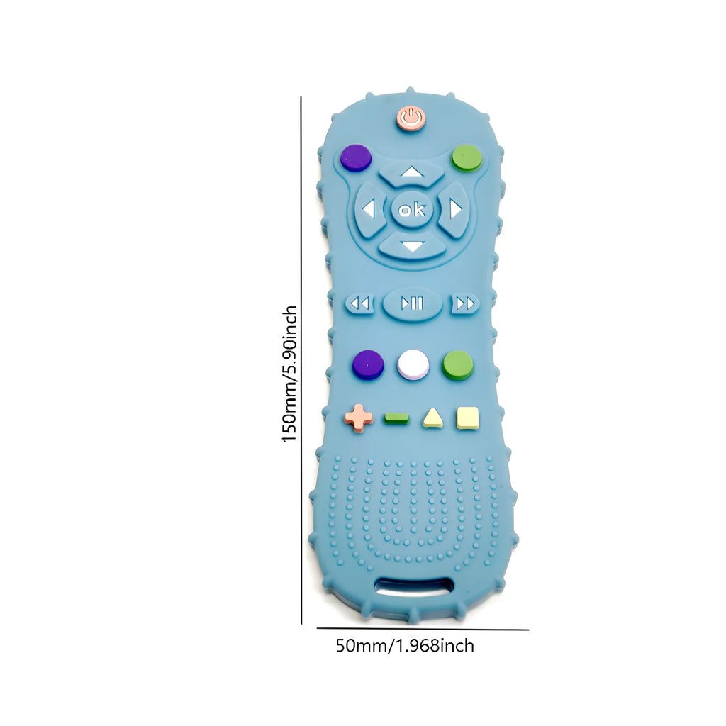 Anneau de Dentition Silicone Bébé – Télécommande Anti-Mordillage, Sans BPA