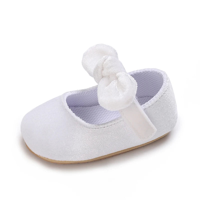 Chaussures Princesse Bébé Fille – Semelle Antidérapante, Dentelle & Nœud, 0-18 Mois