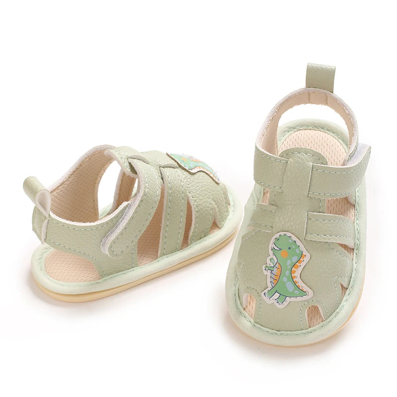 Sandales Bébé Premiers Pas – Semelle Souple Respirante, Motifs Animaux, 0-18 Mois