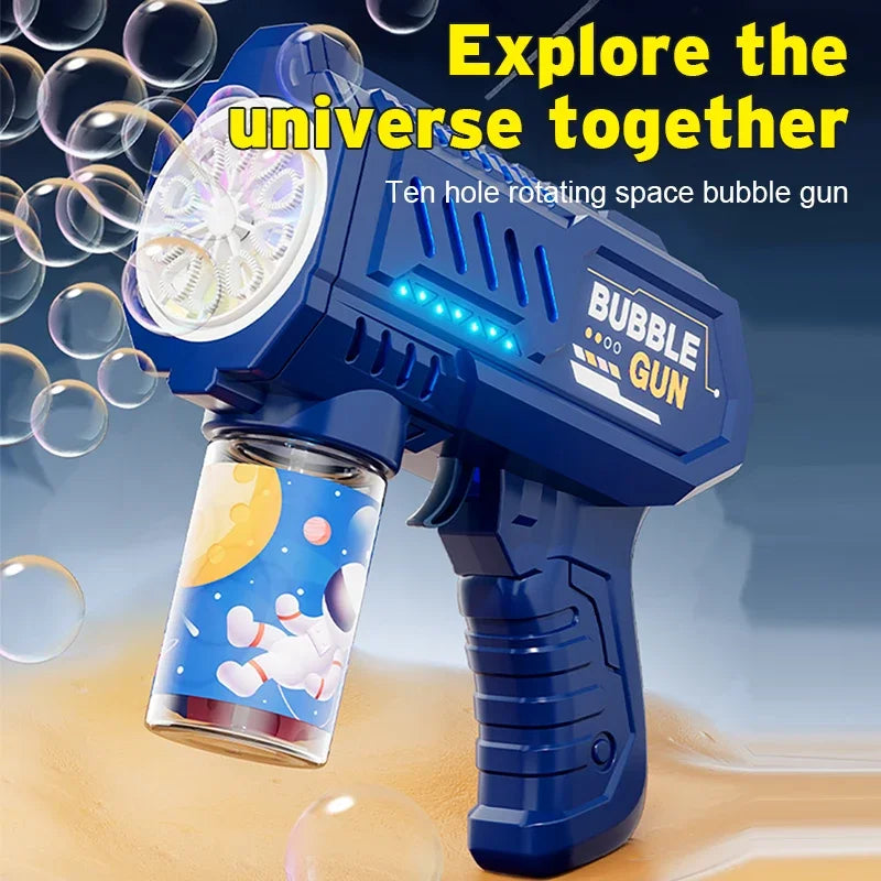 Pistolet à Bulles Automatique 🚀 – Jouet Extérieur Magique pour Enfants