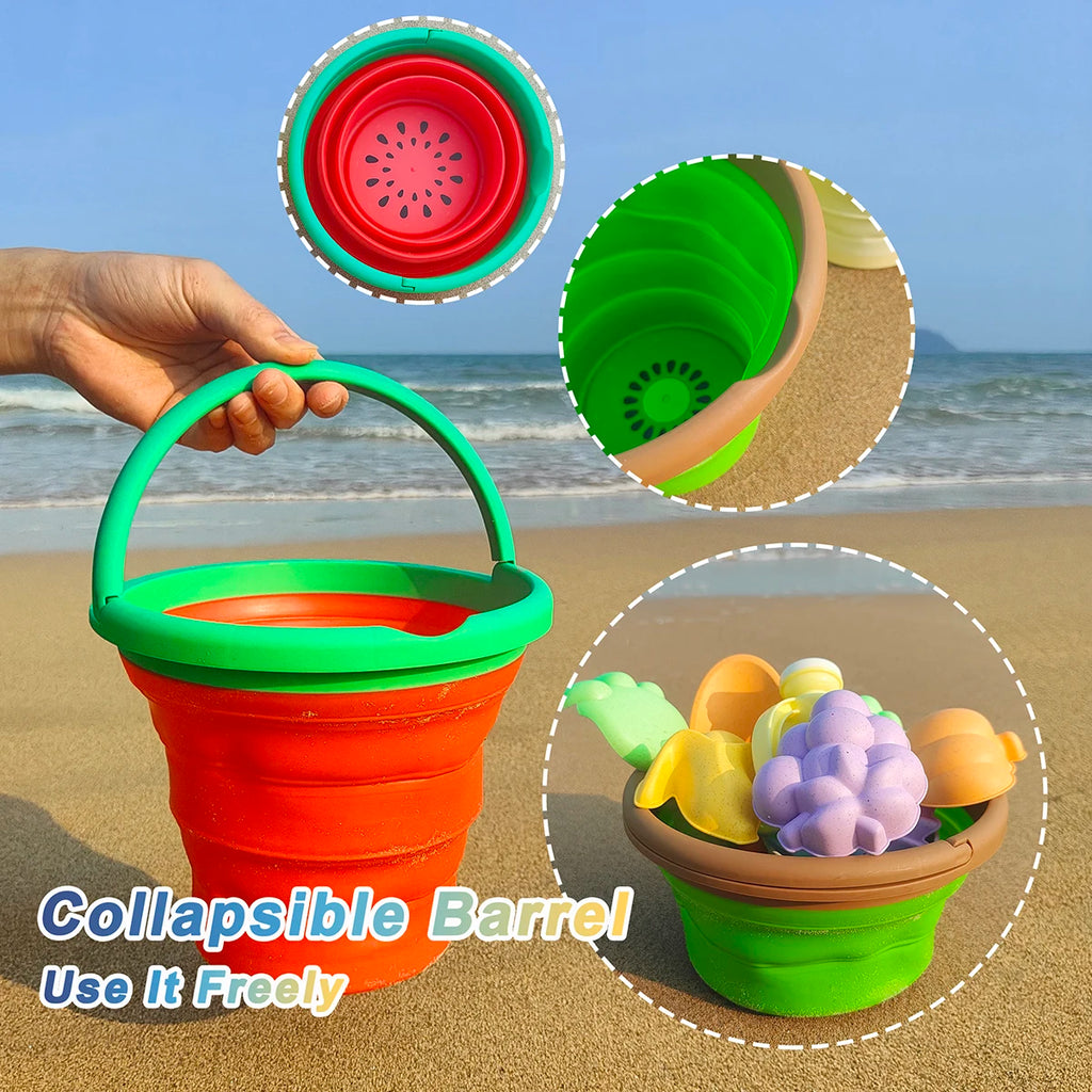 Set de Jouets de Plage Fruits – Seau, Pelle & Arrosoir pour Enfants