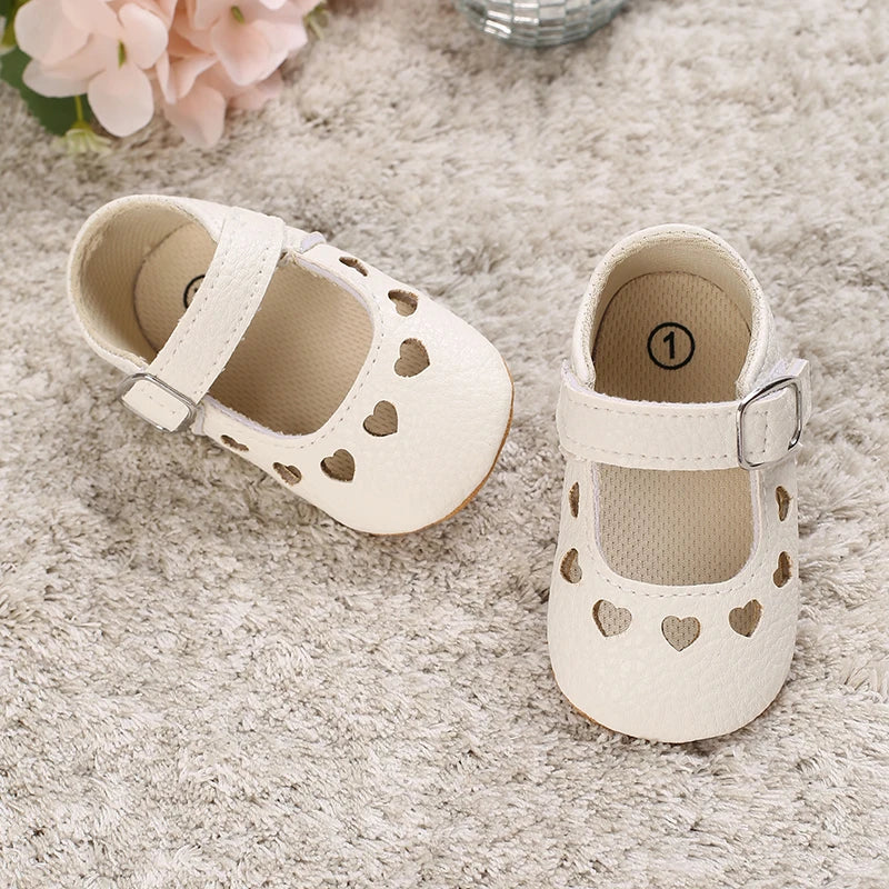 Chaussures Princesse Bébé Fille – Semelle Antidérapante, Dentelle & Nœud, 0-18 Mois