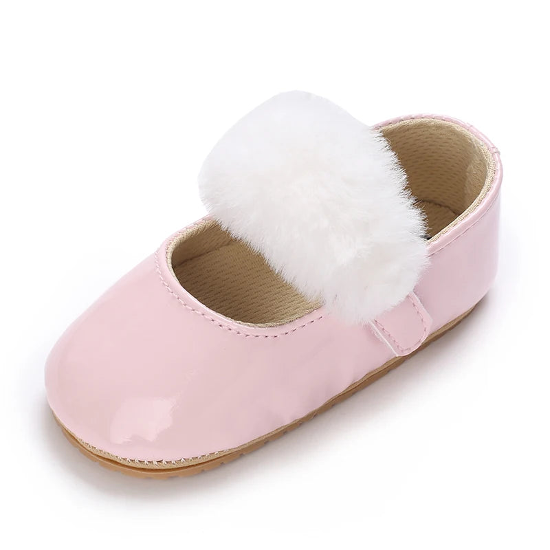 Chaussures Princesse Bébé Fille – Semelle Antidérapante, Dentelle & Nœud, 0-18 Mois