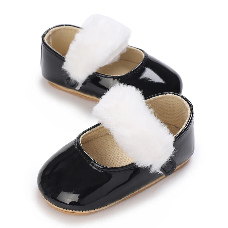 Chaussures Princesse Bébé Fille – Semelle Antidérapante, Dentelle & Nœud, 0-18 Mois
