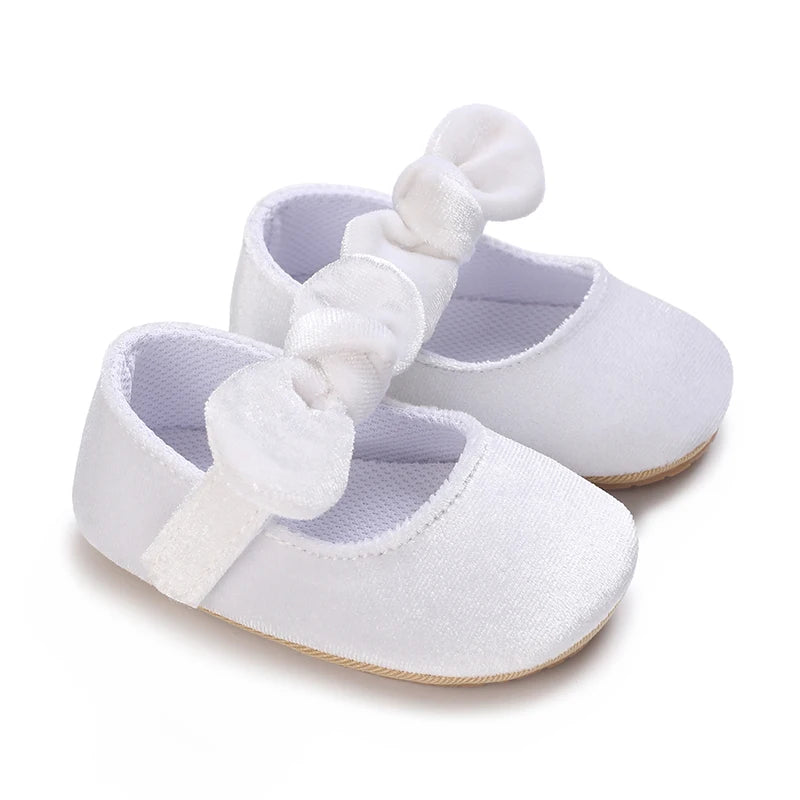 Chaussures Princesse Bébé Fille – Semelle Antidérapante, Dentelle & Nœud, 0-18 Mois