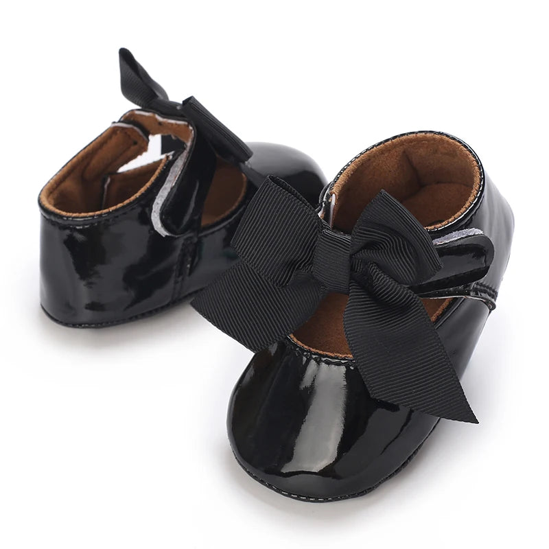 Chaussures Princesse Bébé Fille – Semelle Antidérapante, Dentelle & Nœud, 0-18 Mois