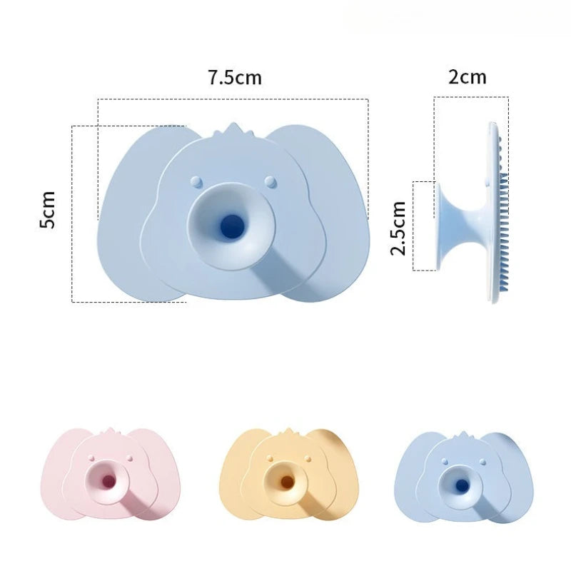 Brosse de Bain Bébé en Silicone – Peigne Massant Cuir Chevelu Nouveau-Né