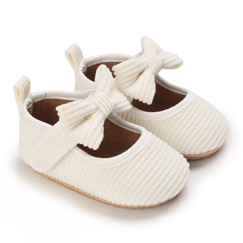Chaussures Princesse Bébé Fille – Semelle Antidérapante, Dentelle & Nœud, 0-18 Mois